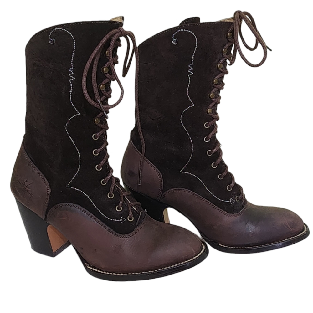 John Fluevog Another Day Monday Brown Boots
